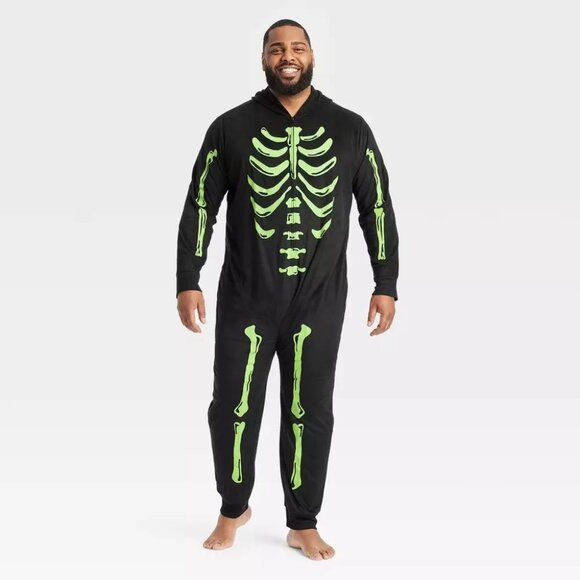 Mens Hyde and Eek Boutique SKELETON Union Suit 1 Pc Pajama Size Large  XL NWT - Picture 1 of 3